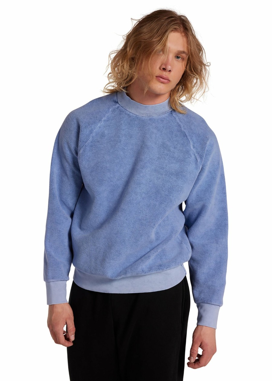 For Him LES TIEN Sweaters | Heavyweight Inside Out Mock Neck Raglan