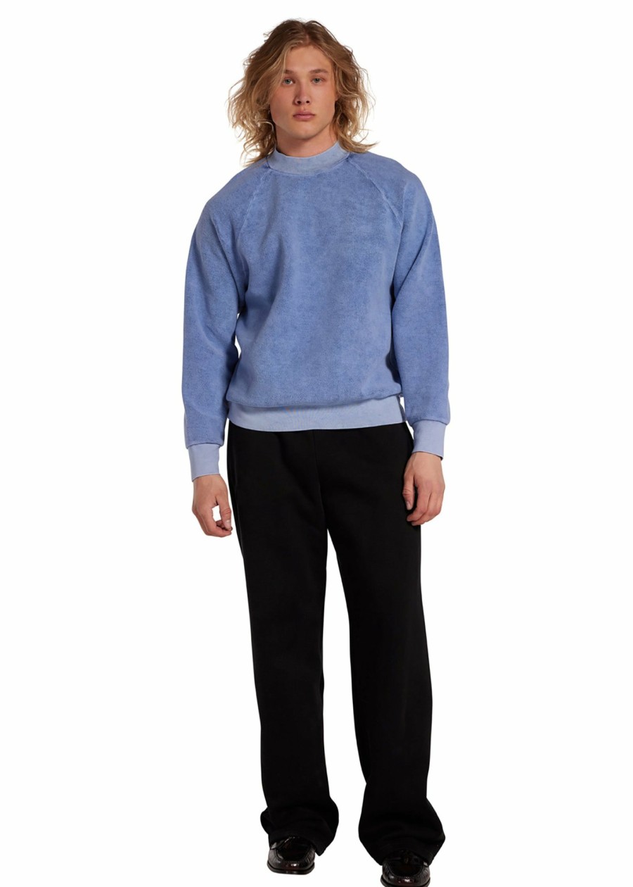 For Him LES TIEN Sweaters | Heavyweight Inside Out Mock Neck Raglan