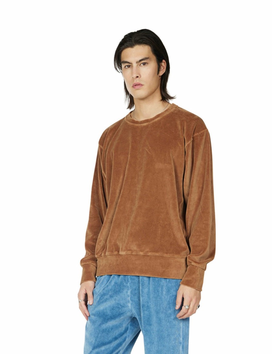 For Him LES TIEN Crew Necks | Velour Crop Crew