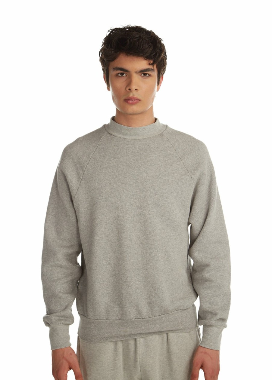 For Him LES TIEN Long Sleeve Tops | Heavyweight Mock Neck Raglan