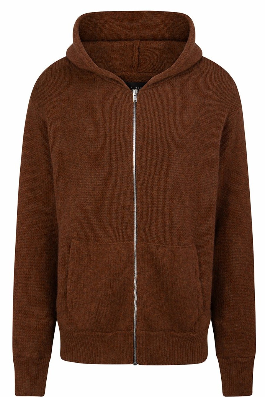 For Him LES TIEN Hoodies | Cable Knit Cashmere Zip Hoodie